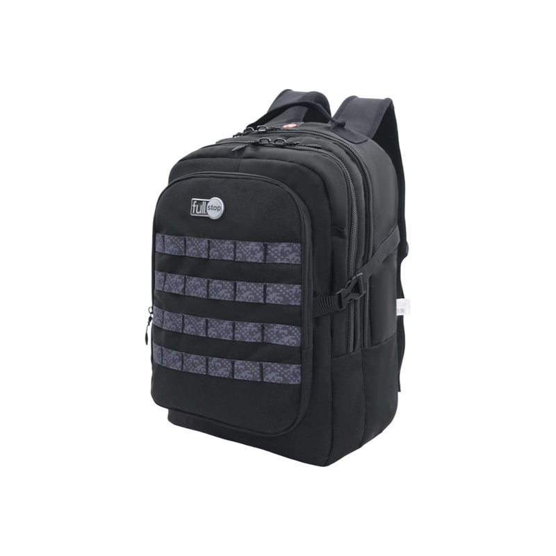 Full Stop Panelled Backpack in Black for Kids - Image 2